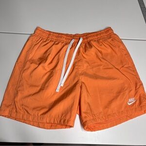 Nike Men's Swim Shorts Size Medium M Orange Coral No Liner Pockets